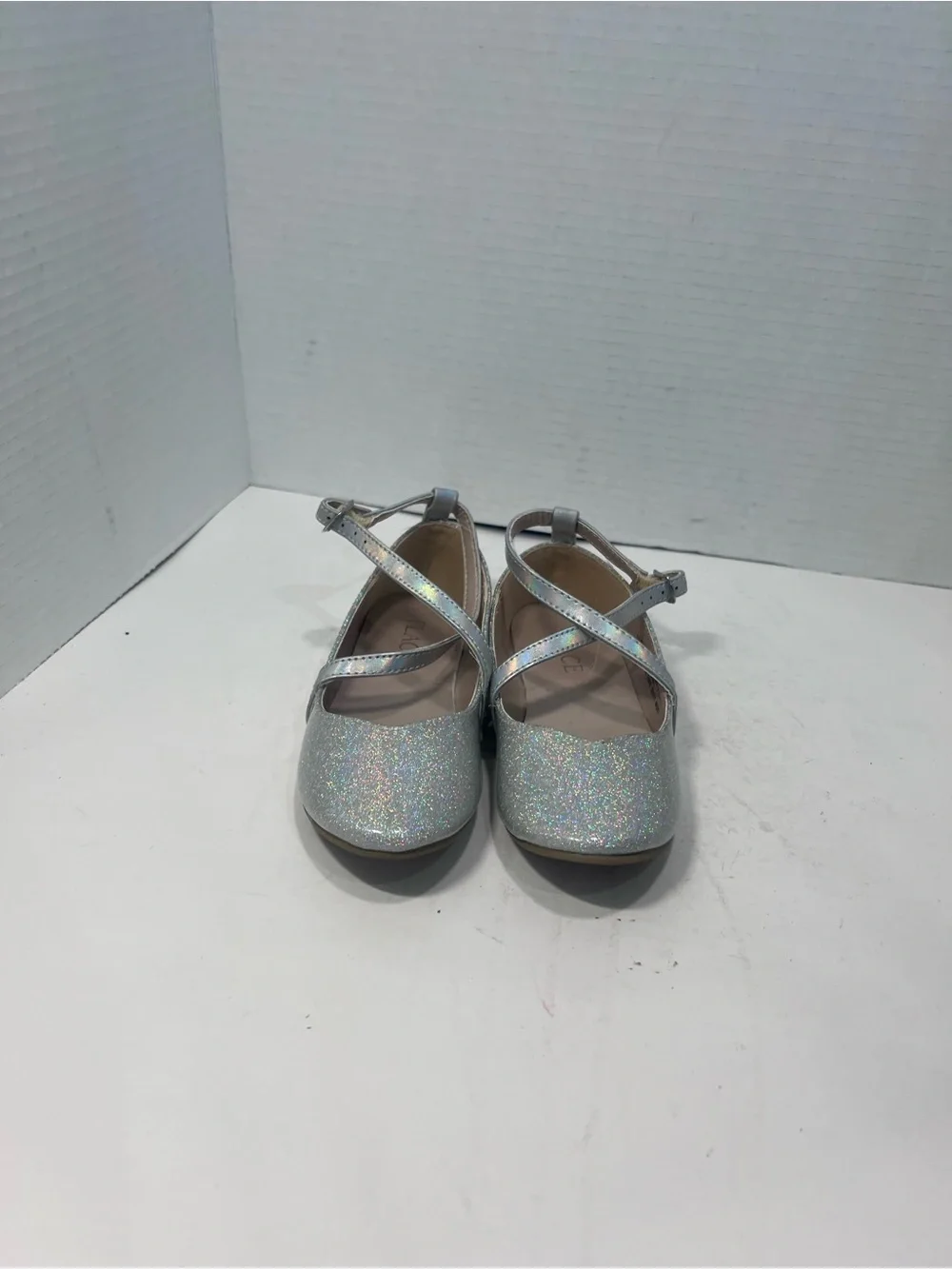 Set of 2 Place Girls' Glitter Mary Janes and Bow Ballet Flats - Gold and Silver